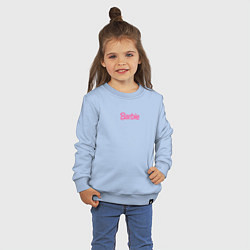 Свитшот хлопковый детский Barbie mini logo, цвет: мягкое небо — фото 2