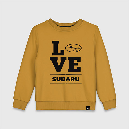 Детский свитшот Subaru Love Classic / Горчичный – фото 1