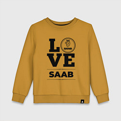 Свитшот хлопковый детский Saab Love Classic, цвет: горчичный