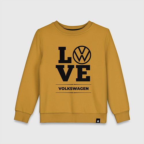 Детский свитшот Volkswagen Love Classic / Горчичный – фото 1