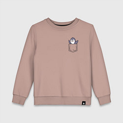Детский свитшот Пингвин в кармашке