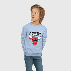 Свитшот хлопковый детский Chicago Bulls, цвет: мягкое небо — фото 2