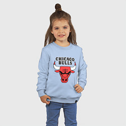 Свитшот хлопковый детский Chicago Bulls, цвет: мягкое небо — фото 2