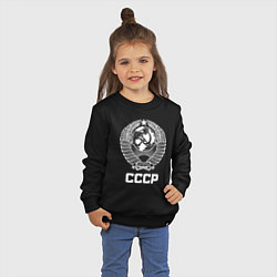 Свитшот хлопковый детский Герб СССР, цвет: черный — фото 2