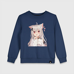 Детский свитшот Неко кошка-девочка