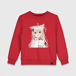 Детский свитшот Неко кошка-девочка