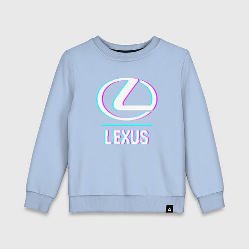 Детский свитшот Значок Lexus в стиле glitch / Мягкое небо – фото 1