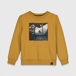 Детский свитшот Оранжевая луна и тарзанка