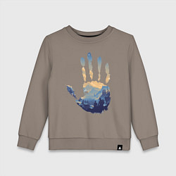 Детский свитшот Отпечаток ладони Кратоса