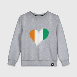Детский свитшот Сердце - Ирландия