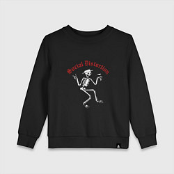 Свитшот хлопковый детский Social Distortion, цвет: черный