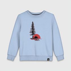 Свитшот хлопковый детский Рождённые в лесу, цвет: мягкое небо