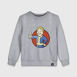 Свитшот хлопковый детский Vault boy like, цвет: меланж