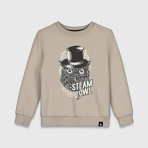 Детский свитшот Steam owl / Миндальный – фото 1