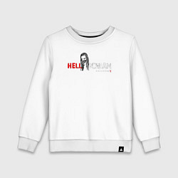 Свитшот хлопковый детский Hellscream Academy, цвет: белый