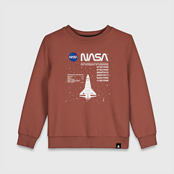 Детский свитшот Nasa ракета
