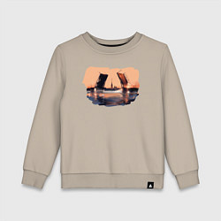 Детский свитшот Закат в Питере