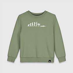 Детский свитшот Эволюция в пловца