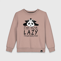 Детский свитшот Я не ленивый я просто быстро устаю - панда