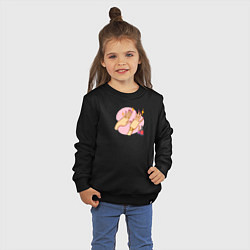 Свитшот хлопковый детский Маникюр, цвет: черный — фото 2