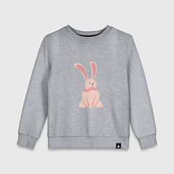 Свитшот хлопковый детский Pink Bunny, цвет: меланж