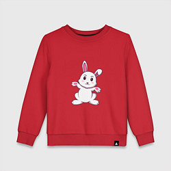 Свитшот хлопковый детский Кролик - Приветики, цвет: красный