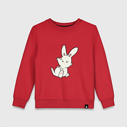 Свитшот хлопковый детский Сытый кролик, цвет: красный