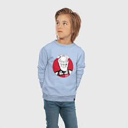 Свитшот хлопковый детский Доктор Ливси - KFC Edition, цвет: мягкое небо — фото 2