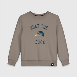Свитшот хлопковый детский Что за Утка?, цвет: утренний латте