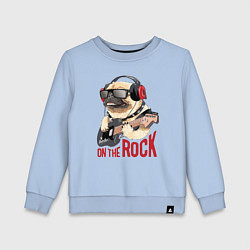 Детский свитшот Крутой мрпс играет на гитаре