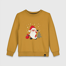 Детский свитшот Дед Мороз с подарками Новый год