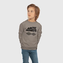Свитшот хлопковый детский Arctic Monkeys, цвет: утренний латте — фото 2