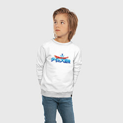 Свитшот хлопковый детский Драгон Квест logo, цвет: белый — фото 2