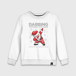 Детский свитшот Through the snow Santa dabbing