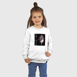 Свитшот хлопковый детский Ева Риз, цвет: белый — фото 2