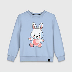 Свитшот хлопковый детский Кролик твой, цвет: мягкое небо