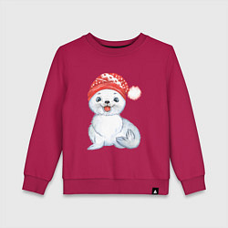 Детский свитшот Новогодний тюлень