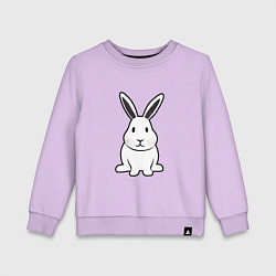 Свитшот хлопковый детский Снежный кролик, цвет: лаванда