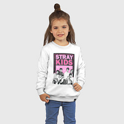 Свитшот хлопковый детский Stray Kids boy band, цвет: белый — фото 2