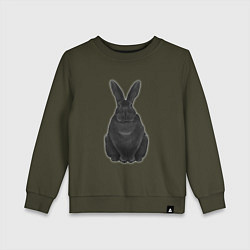 Детский свитшот Черный водяной кролик - 2023