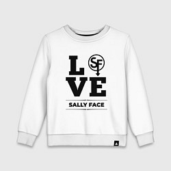 Свитшот хлопковый детский Sally Face love classic, цвет: белый