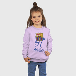 Свитшот хлопковый детский Barcelona - Spain - striker, цвет: лаванда — фото 2