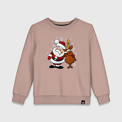 Детский свитшот Санта и олень