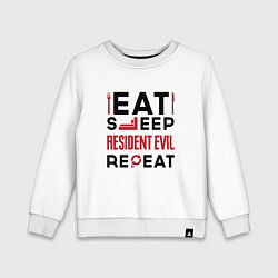 Детский свитшот Надпись: eat sleep Resident Evil repeat