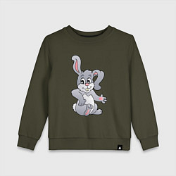 Детский свитшот Серый кролик - символ 2023