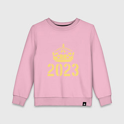 Свитшот хлопковый детский Корона 2023, цвет: светло-розовый