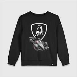 Свитшот хлопковый детский Lamborghini F1 - Italy, цвет: черный