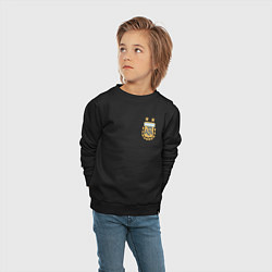 Свитшот хлопковый детский Сборная Аргентины логотип, цвет: черный — фото 2