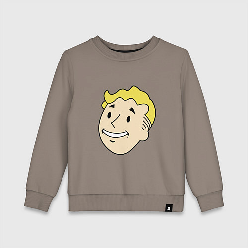 Детский свитшот Vault boy head / Утренний латте – фото 1