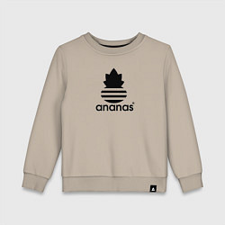 Свитшот хлопковый детский Ananas - Adidas, цвет: миндальный